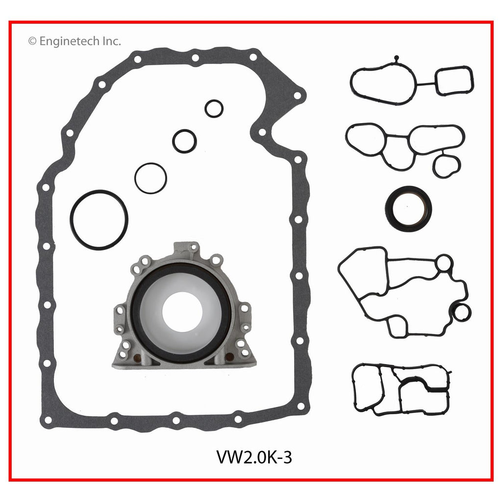 Enginetech VW2.0K-3 Engine Full Gasket Set for Volkswagen and Audi Vehicles